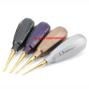 Elevador manual de luxación BISONS WingLux con punta de titanio extraíble y recubrimiento de color, herramienta dental - Product Image 1