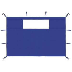 Paredes laterales azules para gazebo con ventanas, 2 piezas, accesorios para carpa - Product Image 2