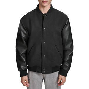 Nouvelle veste varsity unisexe personnalisée avec revêtement frontal - Haute qualité, 100% laine, cuir, coupe-vent, respirante, antibactérienne, écologique - Product Image 1