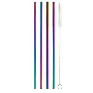 Pailles à boire réutilisables en acier inoxydable durables, accessoires de boisson élégants et éco-responsables - Product Image 3