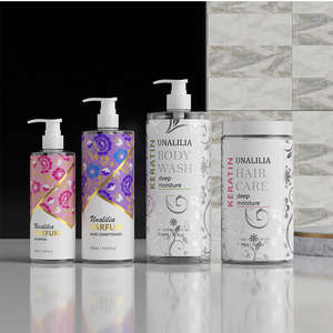 Vente en gros d'usine - Flacons pulvérisateurs en plastique PET de 300 ml, 500 ml, 1000 ml pour shampooing, gel douche, emballage personnalisé - Product Image 5