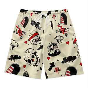 Tela Seersucker, Ropa Cómoda y Transpirable con Textura Ondulada, Prenda de Verano con Impresión de Logotipo, Pantalones Cortos Casuales - Product Image 3