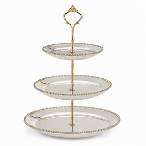 Support à chocolat en métal crème à motifs floraux en relief pour hôtels, mariages et événements de luxe, tailles et couleurs personnalisées disponibles - Product Image 4