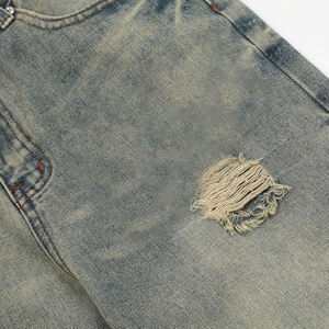 Pantalon Cargo en Jean Streetwear Tendance Été pour Homme, Jean Multi-Poches Garçon, Lavé, Couleur Moyenne, Respirant, 100% Coton - Product Image 6