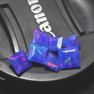 Opale violette taille princesse, pierre précieuse naturelle non montée, 6 mm, facettée, multicolore, pierre de feu brillante, fumée, HASNAIN GEMS pour la fabrication de bijoux - Product Image 6