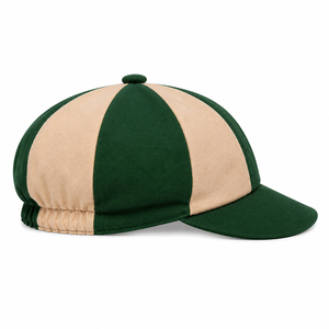 Nouvelle casquette ample pour adulte, rayée, en polyester, style newsboy, vert beige, unisexe, décontractée, réglable, pour toutes les saisons, 56-58 cm, casquette de cricket - Product Image 3
