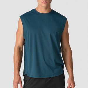 Camiseta sin Mangas para Hombre, Personalizada OEM ODM MOQ, Deportiva, para Gimnasio, Entrenamiento, Poliéster/Algodón, Transpirable, de Secado Rápido, Color Personalizado, Casual, Cuello en V, Fantástica - Product Image 6