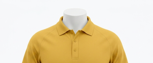 Polo jaune pour homme, manches courtes, col rabattu, coupe classique, 100% coton, couleur unie, toutes saisons - Product Image 2
