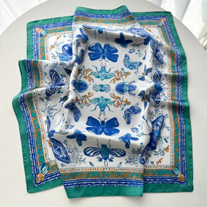Elegant Print Women Scarf Silk Satin Neckerchief Foulard Square Scarves Hairbands Female Scarves <b>Shawls</b> <b>Wraps</b> - Product Image 6
