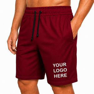 Pantalones Cortos Deportivos Rojos Personalizados para Hombre, de Secado Rápido, con Cordón en la Cintura, Impresión de Logotipo por Transferencia de Calor, Suministro al por Mayor OEM, Fabricante de Artículos Deportivos - Product Image 2