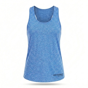 custom Pickleball Women's Scoop Neck Tank Top Bright Heathered Knit lower hem Reinforced Binding breathable quick dry athleisure - Product Image 1