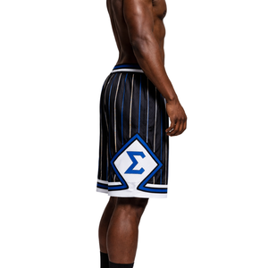 Pantalones Cortos de Baloncesto Phi Beta Sigma con Rayas Finas y Malla Pesada para Hombre, Transpirables, Ajuste Atlético, Ropa Deportiva de Fraternidad Griega - Product Image 3