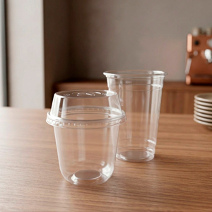 Quang Quan 95mm Single Wall Disposable Transparent PP <b>Plastic</b> <b>Cups</b> 16oz 24oz Beverages Coffee Tea Juice Single Wall <b>Cups</b> - Product Image 1