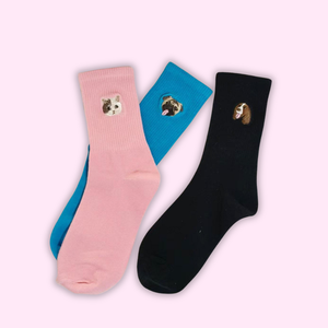 Suéter Casual de Algodón Ecológico con Diseño de Cara de Animal Bordado, Tejido Suave, Venta al por Mayor, Regalos Personalizados para Hombres y Mujeres, Uso Diario - Product Image 1