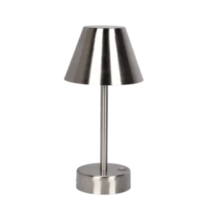 Modern Brushed Nickel Rechargeable LED <b>Table</b> <b>Lamp</b> with <b>Touch</b> Control Switch Portable Decorative Lighting - Product Image 5