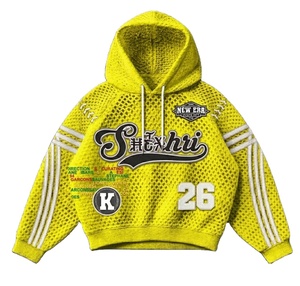 Sudadera con Capucha Rosa de Malla Personalizada, Estilo Urbano, Perforada, 2026, Todo Personalizable a su Gusto - Product Image 2