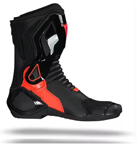 Trajes de cuero para motocicleta, precio al por mayor, suela de goma de alta calidad, zapatos de carreras de motocicleta hechos a medida, botas de cuero auténtico para carreras. - Product Image 2