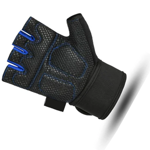 OEM High Quality Breathable Polyester Lightweight Non-Slip Adjustable Wrist Strap Half Finger Gym Training Hand <b>Grips</b> <b>Gloves</b> - Product Image 5