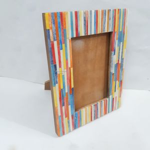 Elegant Handmade Resin Inlay Photo <b>Frame</b> with <b>Brass</b> Floral Accents Vintage Inspired Mdf <b>frames</b> Decor for Timeless Memories - Product Image 6