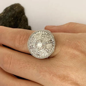 Anillo Antiestrés Giratorio con Incrustaciones de Moissanita y Diamantes, Plata de Ley 925, Joyería Hip Hop para Hombre, Regalos de Compromiso - Product Image 2