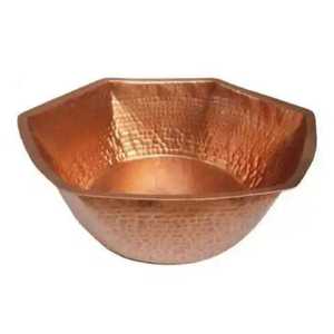 Pure Copper Mixing Bowl Smooth Brushed Metallic <b>Salad</b> Serving Basin Kitchen Cooking Baking Preparation Bowl - Product Image 3