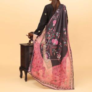 Costume Cambric brodé 3 pièces pour femme PS4130 Pantalon élégant avec broderie complexe - Product Image 2