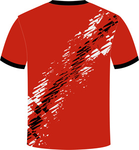 Camiseta de Fútbol Unisex con Cuello en V de FURAT LEATHERS, Impresión por Transferencia de Calor, Poliéster que Absorbe la Humedad, Manga Corta, Adulto, Rojo, Negro, Blanco - Product Image 2