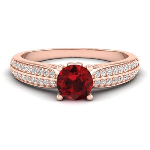Bagues de luxe REYES en moissanite et rubis en argent sterling 925 pour femmes, vente en gros et au détail, bijoux de mariage - Product Image 6