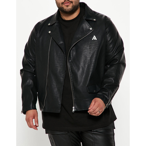 Blouson en cuir personnalisé pour homme avec logo sur le devant, coupe-vent, pour la saison hivernale - Product Image 1