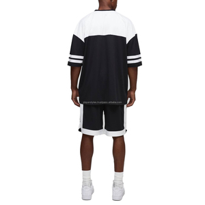 Men Athletic Sportswear Shorts <b>Set</b> With Crew Neck Short Sleeve T Shirt Comfortable Gym Wear OEM Supplier - Product Image 3