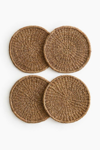 Handmade Natural Seagrass <b>Placemat</b> Durable Round Dining Table Mat Rustic Boho Style - Product Image 5