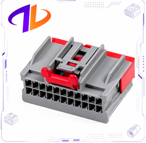 0-1411226-1 ขั้วต่อสายไฟรถยนต์แบบ 22 พิน ตัวผู้/ตัวเมีย รุ่น GET 0.64 พร้อมหน้าสัมผัสทองแดง ตัวเรือนไนลอน ระยะห่างระหว่างขั้ว 2.54 มม. - Product Image 3