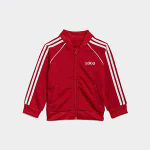 ชุดวอร์มเด็กแบบ unisex สีแดง ซิปหน้า คอตั้ง สปอร์ต ระบายอากาศได้ดี น้ำหนักเบา แห้งเร็ว สไตล์สตรีทแวร์ ทรงหลวม เหมาะสำหรับฤดูหนาว - Product Image 2