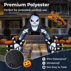 Decorazioni Gonfiabili per Esterni di Halloween: Arco di Grim Reaper con Sacche d'Acqua e Picchetti - Product Image 6