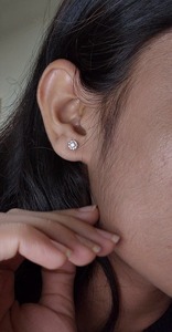 0.42 Ct Lab Grown Diamond Halo Stud <b>Earrings</b> 14K Gold IGI Certified for Women Party & Everyday Elegant Fine Jewelry Gift - Product Image 5