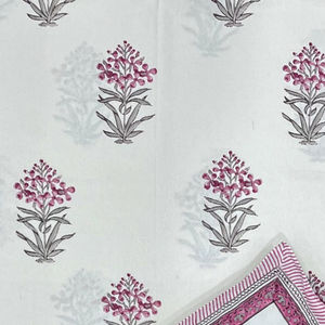 Juego de Sábanas King Size 100% Algodón Jaipur, Diseño Floral Clásico Estampado con Pigmentos, 200 Hilos, 3 Piezas, Duradero, Ecológico, Lavable a Máquina - Product Image 3