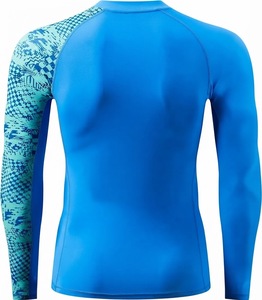 For Logo Custom Men's MMA Rash Guard Spandex Polyester 160g Full Sleeve Quick Dry Jiu Jitsu BJJ <b>Boxing</b> Gym Swimming - Product Image 4
