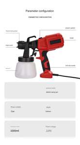 <span class=keywords><strong>Pistolet</strong></span> de pulvérisation pratique 21V Lithium Ion bricolage pour la <span class=keywords><strong>peinture</strong></span> domestique et Latex petite buse de 1.3mm pour la <span class=keywords><strong>peinture</strong></span> de <span class=keywords><strong>petit</strong></span> espace - Product Image 4