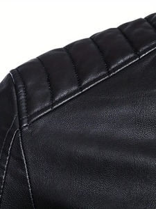 Chaqueta de Cuero para Hombre con Estructura de Tela Resistente para Uso Diario y al Aire Libre - Product Image 5