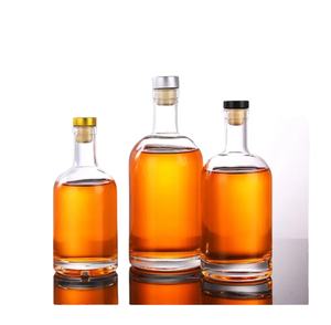 Botella de cristal vacía con tapa para licor, botella de vino de cristal de 50ml, 200ml, 375ml, 500ml, 750ml - Product Image 2