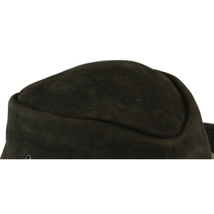 Gorra de cuero genuino Baleful Ne, gorra de motero de cuero, gorra de cuero genuino con cierre a presión, EE. UU. - Product Image 2