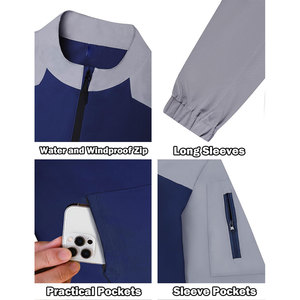 <b>Mens</b> Quarter Zippered Sports <b>Jacket</b> Long Sleeve High Performance Sports Training Lightweight Gym <b>Running</b> Fitness Wear Low Price - Product Image 3