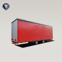 Semi-remorque à rideaux latéraux reconditionnée de 40 pieds, 3 essieux, rails en acier, 35 tonnes, triple accès, livraison rapide, Shandong 14.5x2.5x4.0m