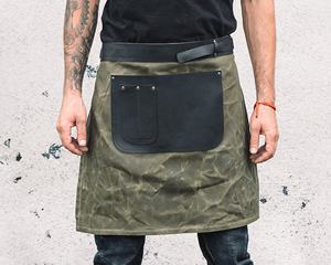 Custom Waxed Canvas Work <b>Aprons</b> for Wholesale <b>Apron</b> Restaurant Cafe <b>Garden</b> Tool Pockets for All Multipurpose <b>Aprons</b> - Product Image 2