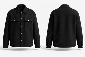 Camisas de Vestir de Lana 100% de Alta Calidad con Bolsillos con Botones, Chaqueta Elegante de Invierno con Cuello Camisero - Product Image 2