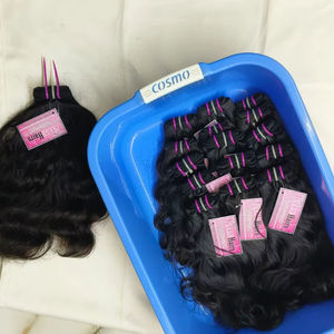 Cheveux indiens bruts, extensions de cheveux naturellement ondulés, sans nœuds, sans perte, 100% cheveux bruts - Product Image 1