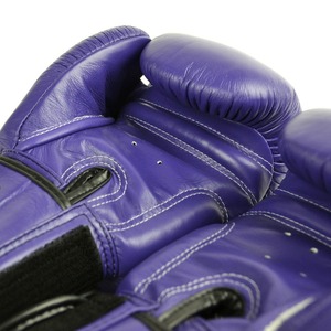 Guantes de Boxeo Morados para Gemelos, Correa Ajustable, Cuero Genuino, Entrenamiento y Sparring, Equipo de Gimnasio, Muay Thai, MMA para Adultos - Product Image 3