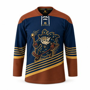 Maillot de hockey sur glace personnalisé par sublimation, uniforme de hockey professionnel à lacets, équipement de sport respirant de haute qualité pour l'entraînement d'équipe - Product Image 1