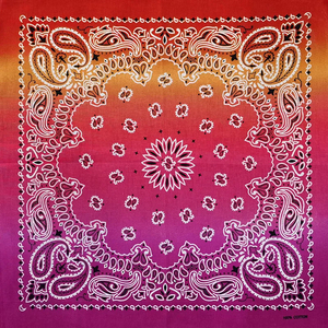 Black Cotton Bandana <b>Square</b> <b>Scarf</b> Silk Screen Printed White Paisley Breathable Multifunctional Casual Style Four Seasons Use - Product Image 2