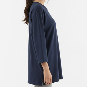 Nouveau design unique et tendance, meilleure qualité, respirant, coupe oversize, épaules tombantes, 100% coton, col rond, logo personnalisé, écologique, décontracté - Product Image 2